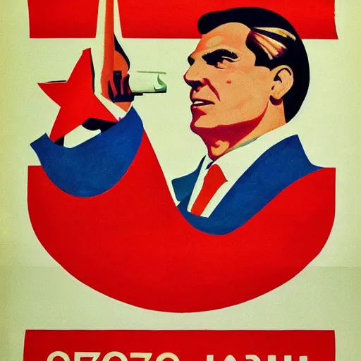 Prompt: soviet propaganda poster of jair bolsonaro, soviet art, 4 k, viktor semenovich