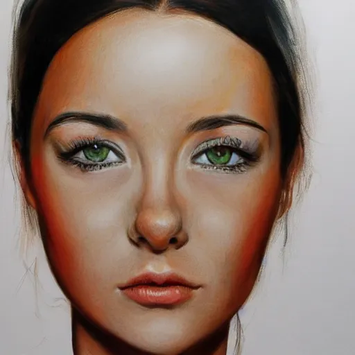 Image similar to celina, hyper photo realism, portrait