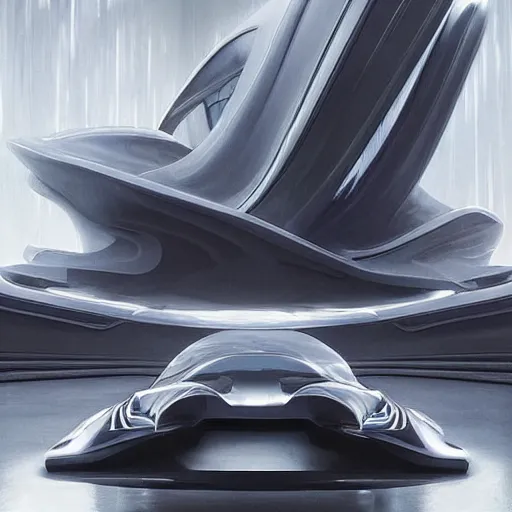 Image similar to sci-fi organic zaha hadid car ash thorp car khyzyl saleem organic car Daniel Simon design 50% of canvas and wall structure in the coronation of napoleon painting by Jacques-Louis David and in the blade runner 2049 film search pinterest keyshot product render cloudy plastic ceramic material shiny gloss water reflections ultra high detail ultra realism 4k in plastic dark tilt shift