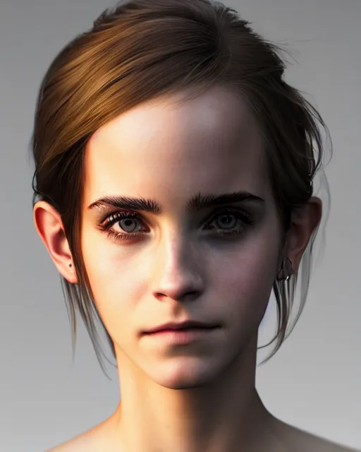 Prompt: final fantasy portrait of emma watson, au naturel, hyper detailed, digital art, trending in artstation, cinematic lighting, studio quality, smooth render, unreal engine 5 rendered, octane rendered, art style by klimt and nixeu and ian sprigger and wlop and krenz cushart.