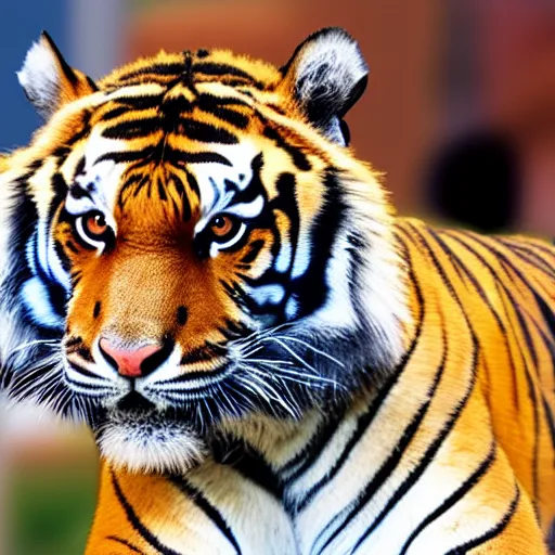 Image similar to a tiger wearing a vr headset