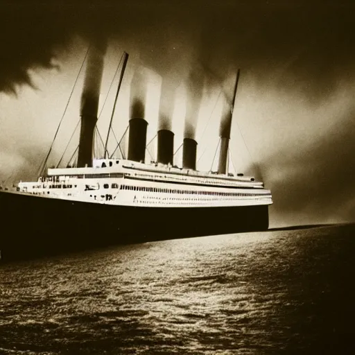 titanic movie stills sinking