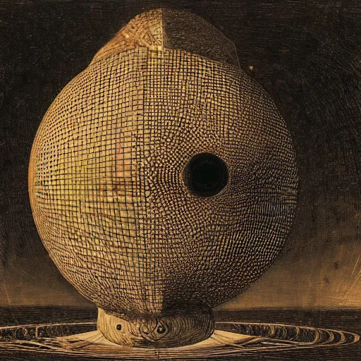 Image similar to hyper detailed anatomical description of a Dyson Sphere by Leonardo Da Vinci