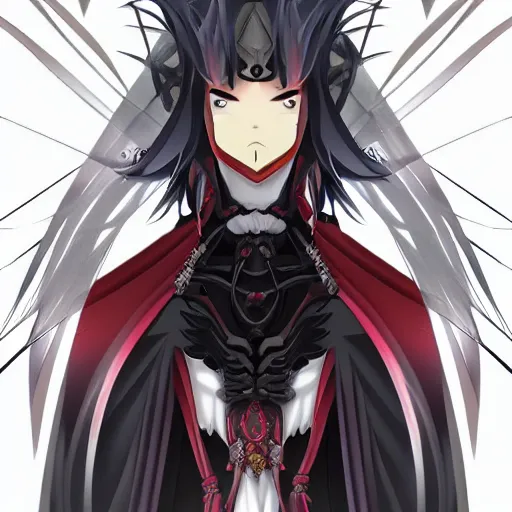 portrait of azrael angel of death, anime fantasy