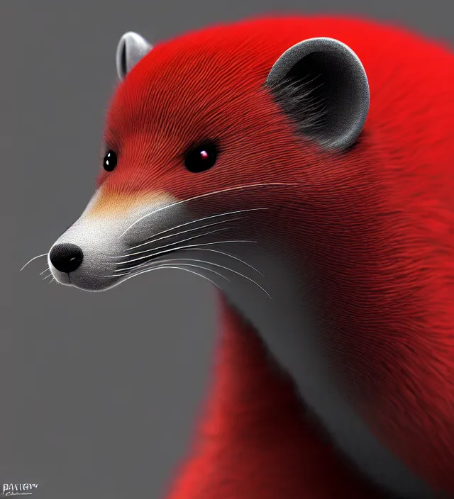 Image similar to furry - male - red - black - weasel - detective - fursona, ray tracing, photorealistic, trending on weasyl