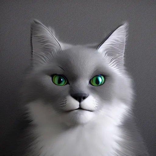 Image similar to nebelung cat, unreal engine, 4 k