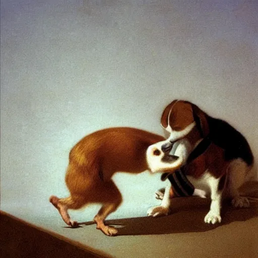 Image similar to “Jack Russel designing a form, llustration by Michael Sowa, highly detailed”