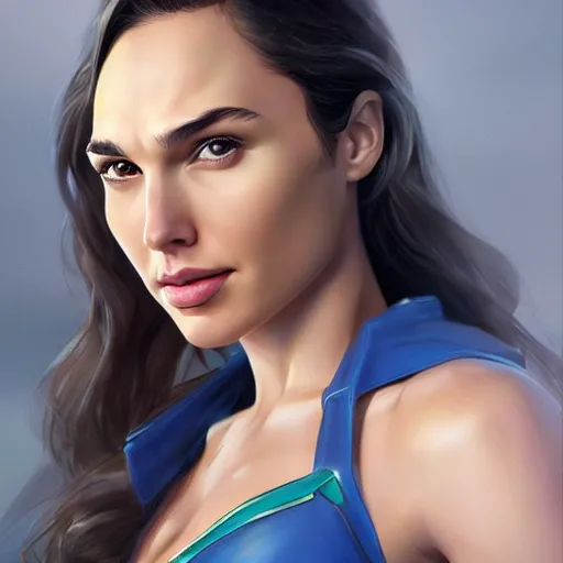 Image similar to a close up face of gal gadot as kara zor-el from Kryptonian by Stanley Artgerm Lau, WLOP, Rossdraws, James Jean, Andrei Riabovitchev, Marc Simonetti, Yoshitaka Amano, ArtStation, CGSociety, Full body shot