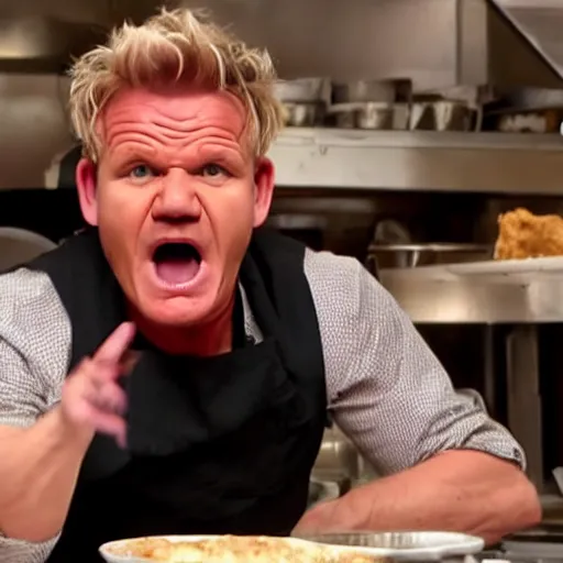 Image similar to gordon ramsay yelling at kfc employees on kitchen nightmares.