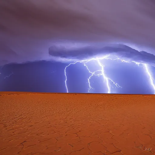 Image similar to thunderstorm in the sahara desert