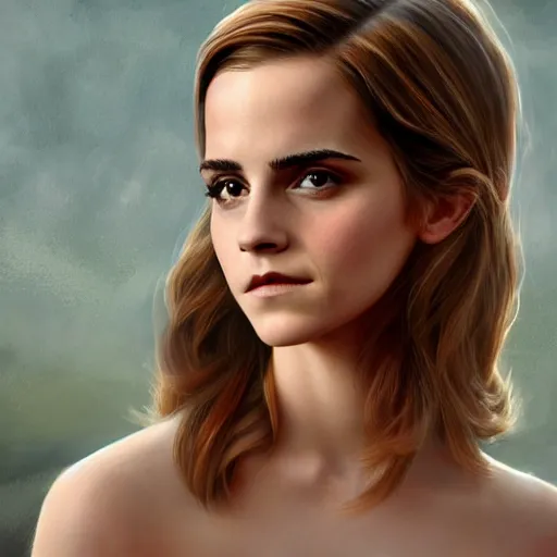 Image similar to emma watson, 8 k, depth of field, 3 d, art by keith thompson