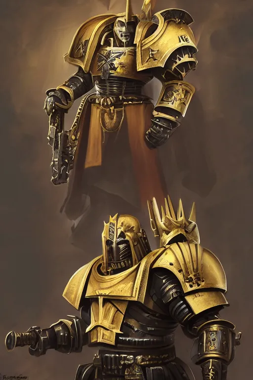 Image similar to armor portrait heros warhammer 4 0 k horus heresy fanart - the primarchs emperor by johannes helgeson animated with vfx concept artist & illustrator global illumination ray tracing hdr fanart arstation zbrush central hardmesh 8 k octane renderer comics stylized