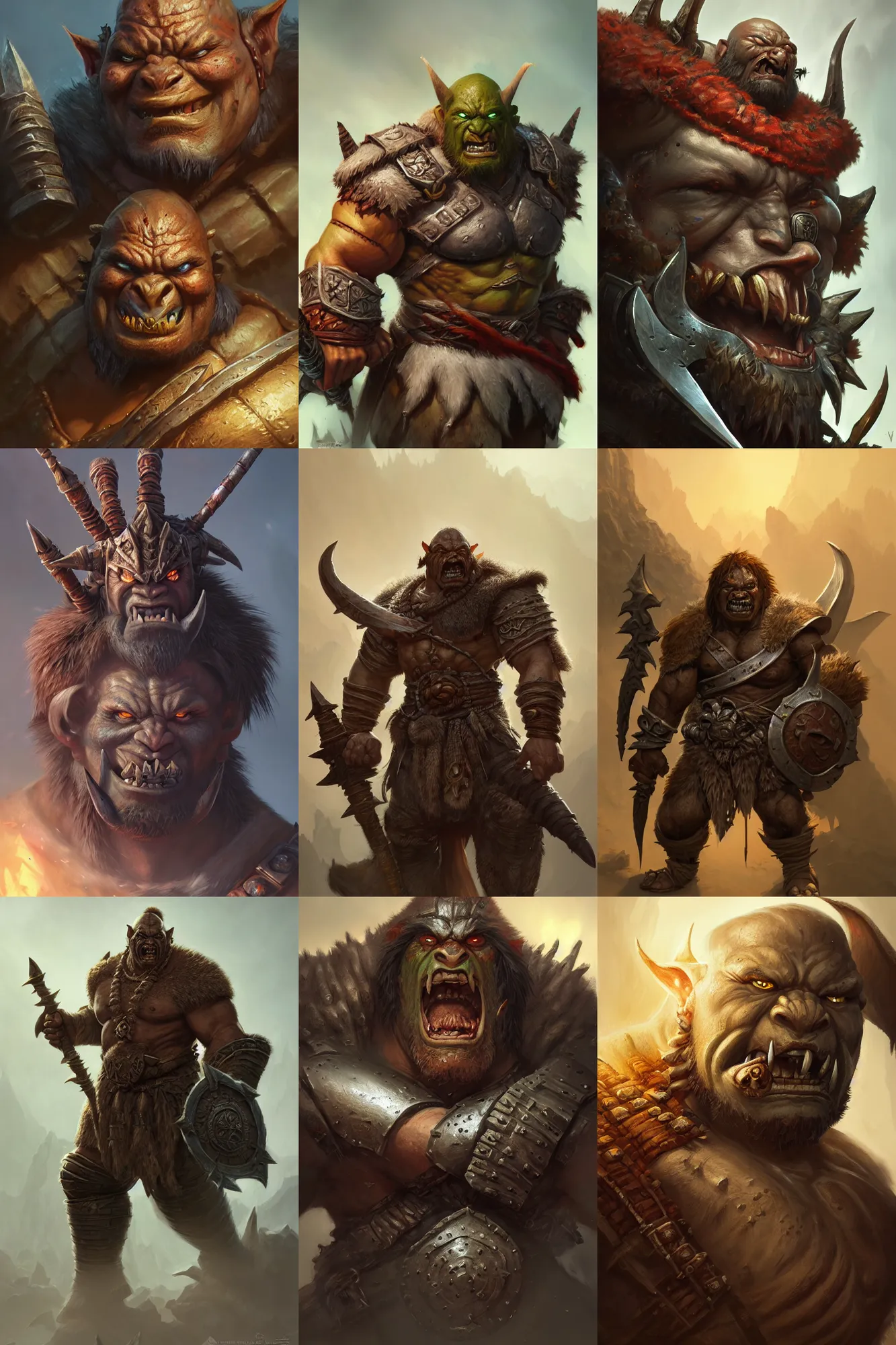 Prompt: orc warrior, highly detailed, d & d, fantasy, highly detailed, digital painting, trending on artstation, concept art, sharp focus, illustration, global illumination, ray tracing, realistic shaded, art by artgerm and greg rutkowski and fuji choko and viktoria gavrilenko and hoang lap