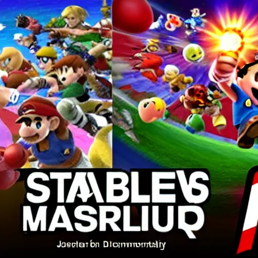 Image similar to DALL·E 2 versus Midjourney versus Stable Diffusion in Smash Bros.