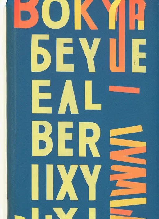 Prompt: book cover from the'6 0 s, title anxiety ai, typography, lettering, swiss design, bauhaus