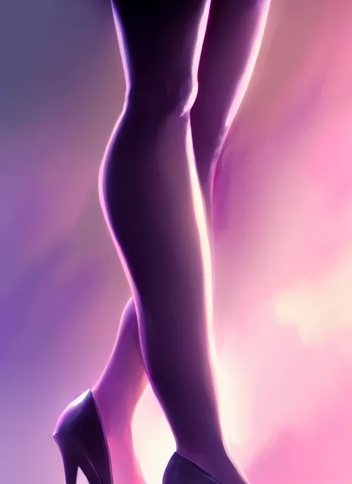 Image similar to dark witch wearing high heels, fullbody and head view, highly detailed, artgerm style, artstation, soft light, sharp focus, illustration, character design, concept art