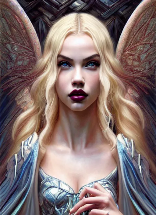 Prompt: ultra realistic illustration, a stunningly beautiful greek gothic goddess of chaos played by jordyn jones and dove cameron and margot robbie and taylor swift and megan fox, adriana lima, intricate, elegant, highly detailed, digital painting, artstation, concept art, smooth, sharp focus, illustration, art by artgerm and greg rutkowski and alphonse mucha