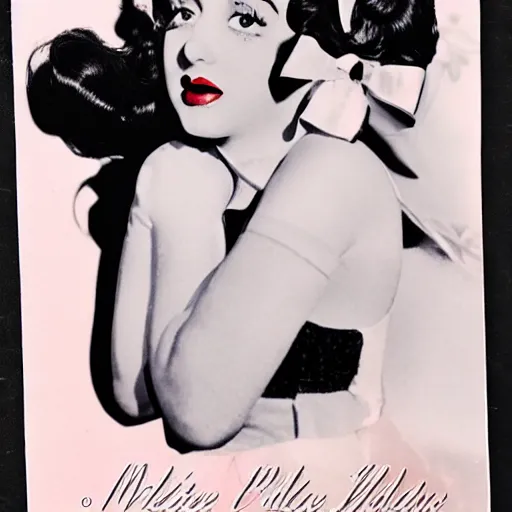 Image similar to melanie martinez pin up, award winning, 1 9 5 0 s