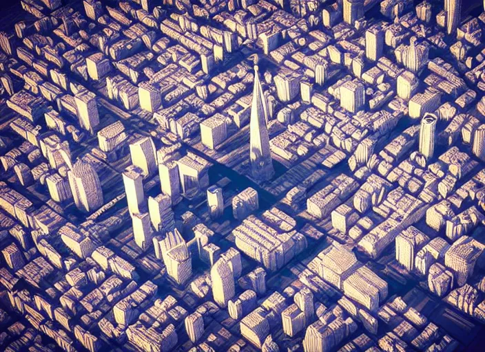 Image similar to moscow isometric aerial lowpoly