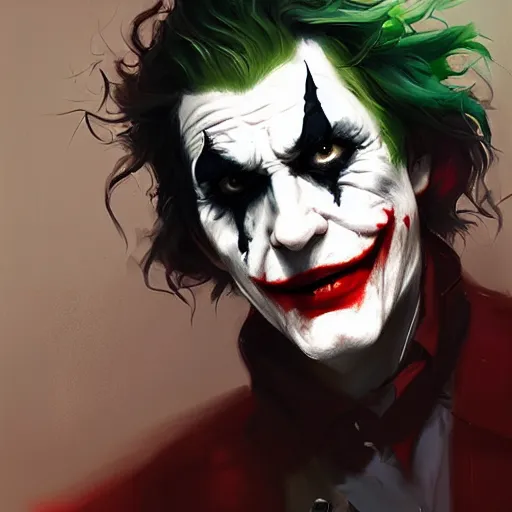 Image similar to joker, paint by Wenjun Lin