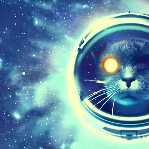 Image similar to cosmic astronaut cat in space, epic atmosphere, beautiful, octane render, 4 k, digital art