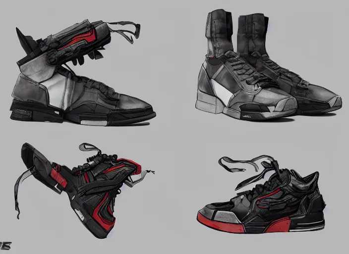 Prompt: sneakers of wolverine by yoji shinkawa, concept art, unreal engine, octane render, bright colors