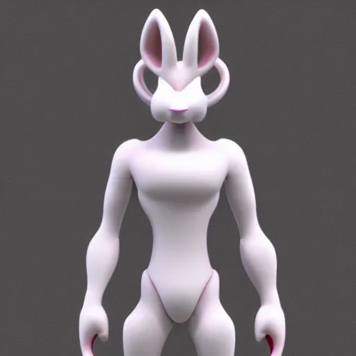 Image similar to anthro mewtwo