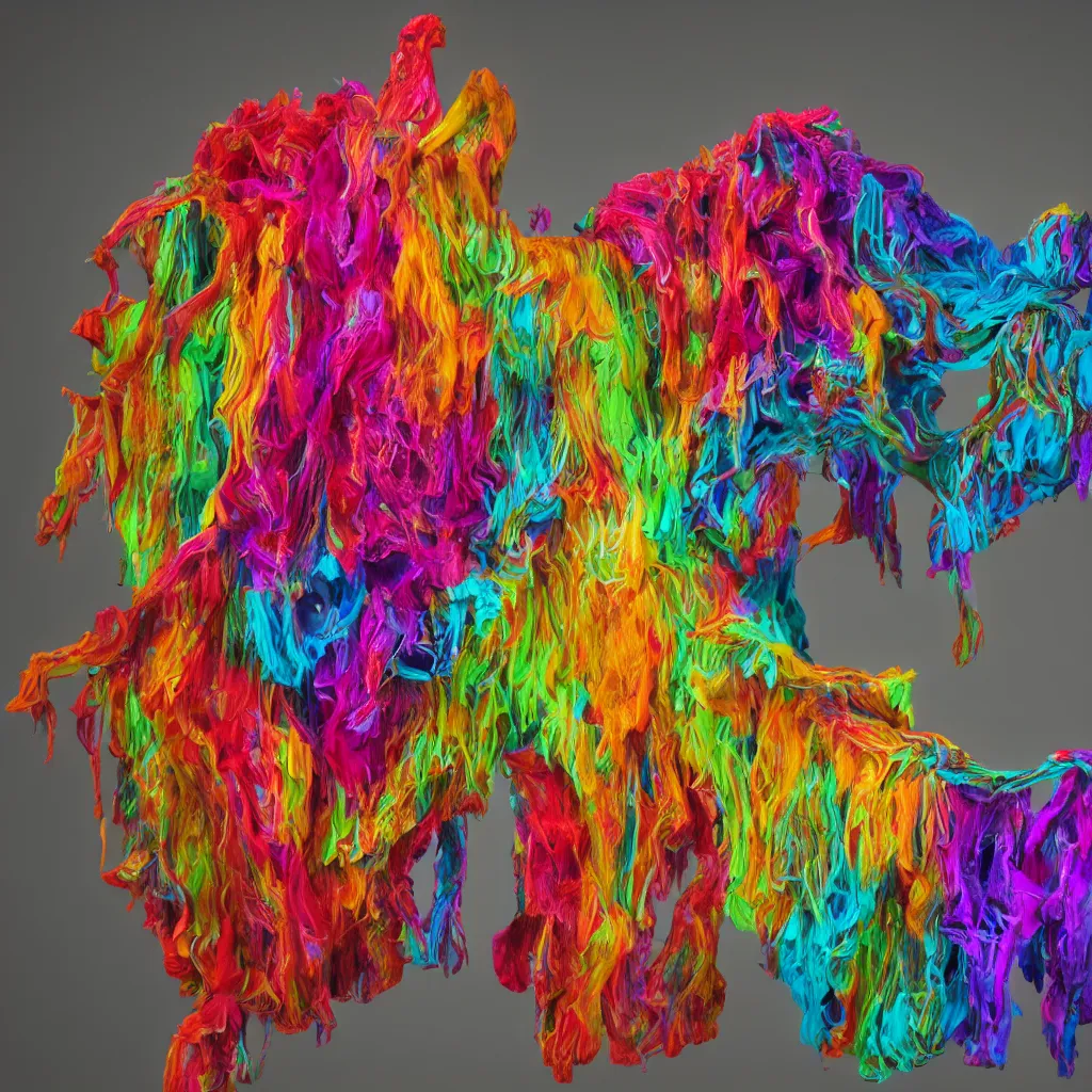 Image similar to painful pleasures by lynda benglis, octane render, colorful, 4 k, 8 k