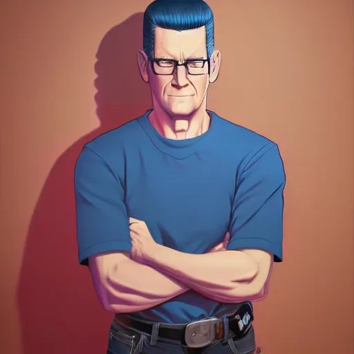 Prompt: hank hill, by ilya kuvshinov, rossdraws, artgerm, sola digital arts, anti aliasing, raytracing