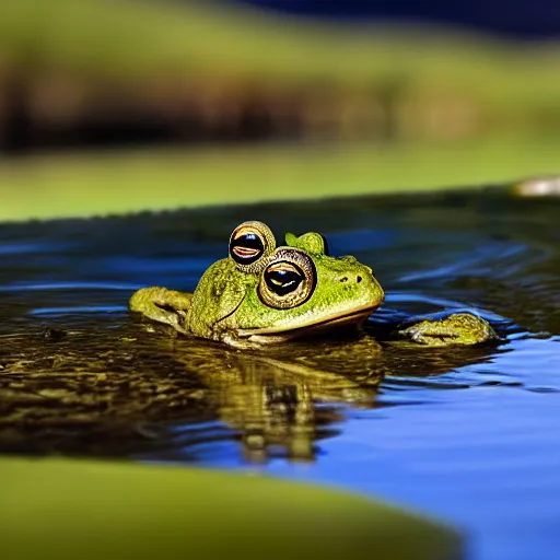 Prompt: a portrait of a 🐸 in a scenic environment by ansel adams