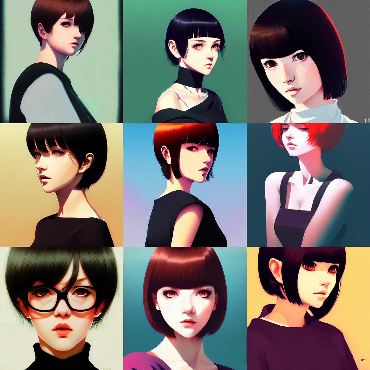 Image similar to A portrait by Ilya Kuvshinov