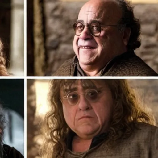 Prompt: danny devito as hermione granger in game of thrones