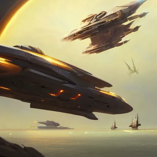 Image similar to fleet battle, science fiction, space, intricate, elegant, highly detailed, digital painting, artstation, concept art, matte, sharp focus, illustration, art by artgerm and greg rutkowski and alphonse mucha