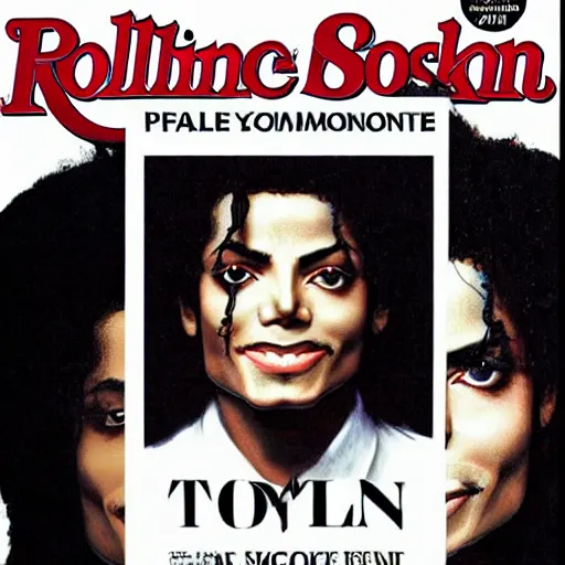 Image similar to genetic combination of michael jackson and paul mccartney on the cover of rolling stone magazine, dynamic lighting, ultra detailed