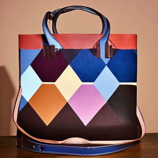 Image similar to designer handbag in the shape of an artist's palette