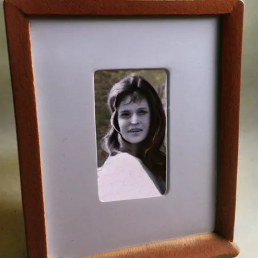 Prompt: photo frame of a person from the 70s, old photo