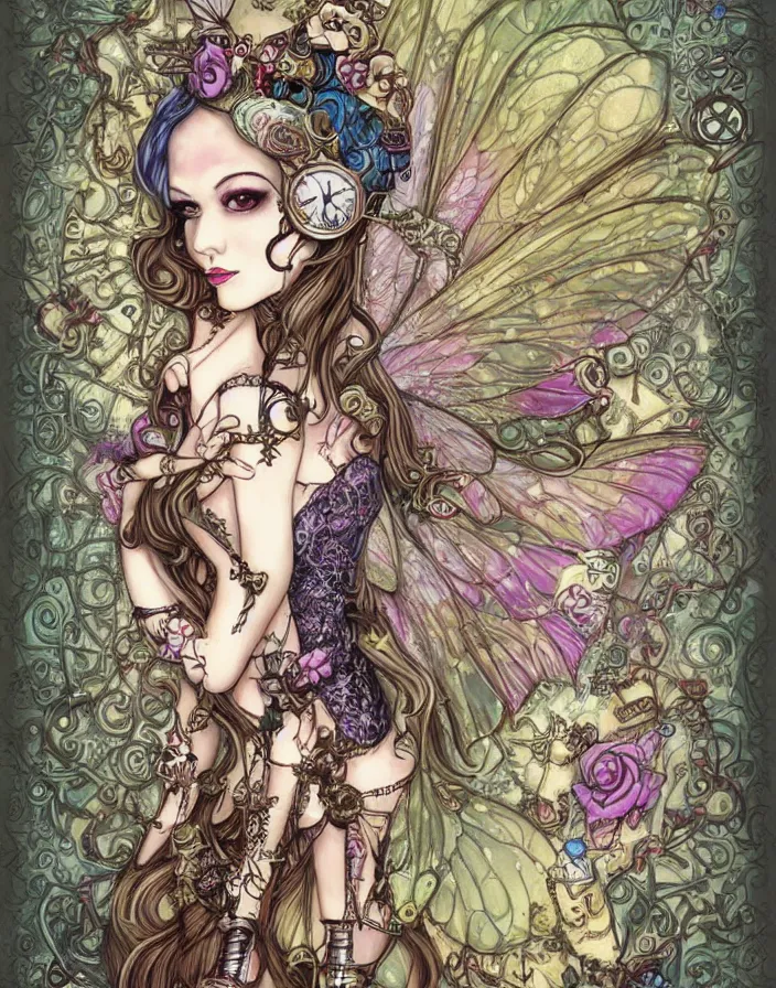 Image similar to steampunk fairy princess, by Jasmine Becket-Griffith