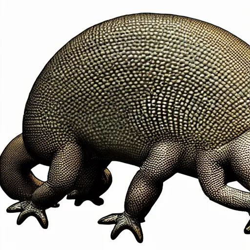 Image similar to Shogun armadillo in the style of Tenshō Shūbun