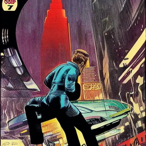 Image similar to blade runner, comic book by pepe moreno, 1 9 9 0