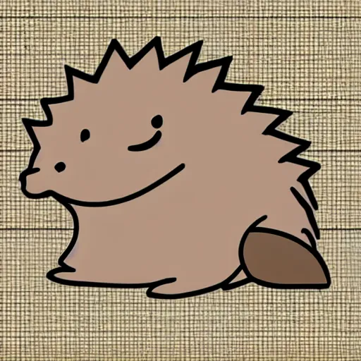 Image similar to cute hedgehog emote twitch waving lineart