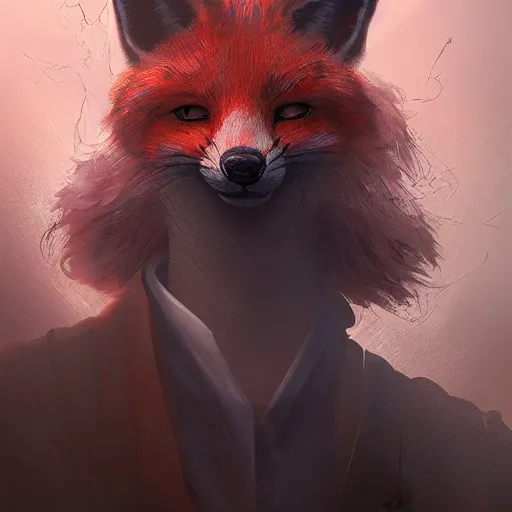 Prompt: man with a fox mask cast a thunder spell, storm, landscape, artstation