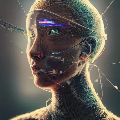 Prompt: hyperrealistic portrait of a woman monster astronaut, full body portrait, well lit, intricate abstract. cyberpunk, intricate artwork, by Tooth Wu, wlop, beeple. octane render,in the style of Jin Kagetsu, James Jean and wlop, highly detailed, realism, photo, focus, soft light, god illumination, intricate concept art, digital painting, ambient lighting, 4k, artstation