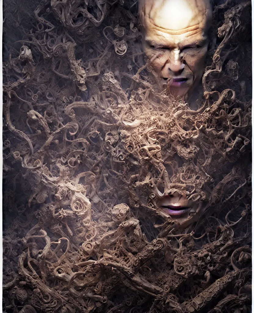 Image similar to the sandman, very detailed, 8k, maximized, ornate, masterpiece, complex, by Greg rutkowski, Alex Gray, surrounded by smoke