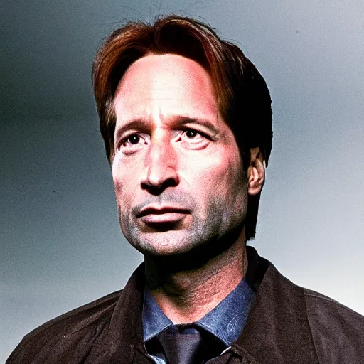 Prompt: Fox Mulder covered in patches of mold, full body portrait, still from the show The X-Files, sigma 85mm f11