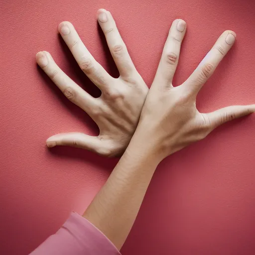 Prompt: human hand with five fingers, xf iq 4, f / 1. 4, iso 2 0 0, 1 / 1 6 0 s, 8 k, raw, unedited, symmetrical balance, in - frame, sharpened