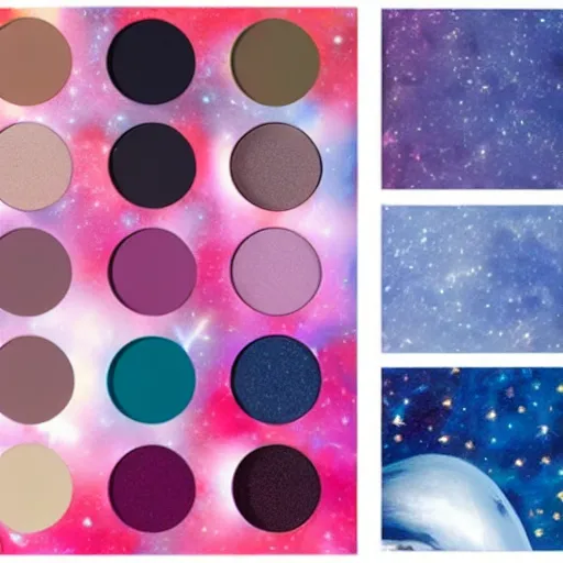 Prompt: Liminal space in outer space, eye shades palette!!!!!