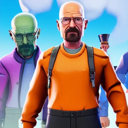 Image similar to walter white in fortnite