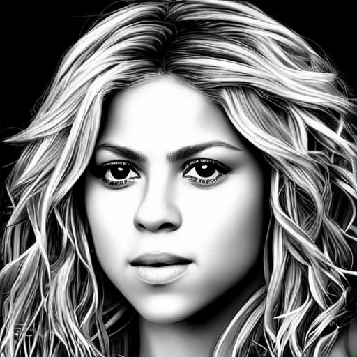 Image similar to Shakira, beautiful, highly detailed portrait, photorealistic, ultra-detailed, 3d, cartoon, Up