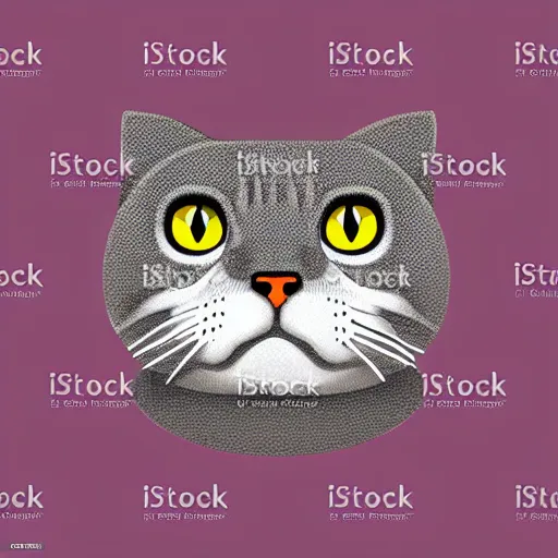 Image similar to scottish fold vector art, shape,