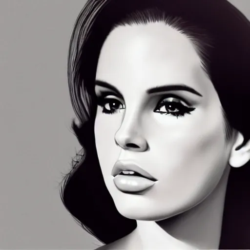 Prompt: Lana del rey album cover, photorealistic